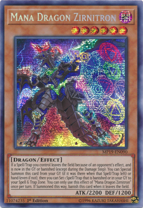 Mana Dragon Zirnitron [MP19-EN090] Prismatic Secret Rare | L.A. Mood Comics and Games