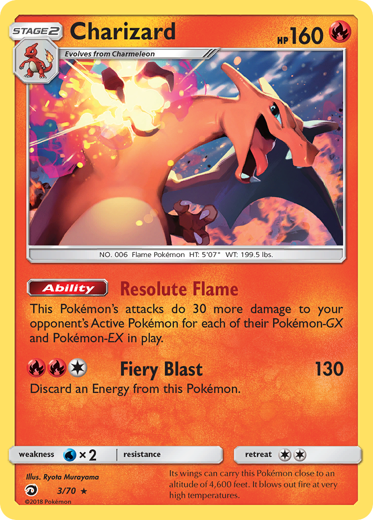 Charizard (3/70) [Sun & Moon: Dragon Majesty] | L.A. Mood Comics and Games