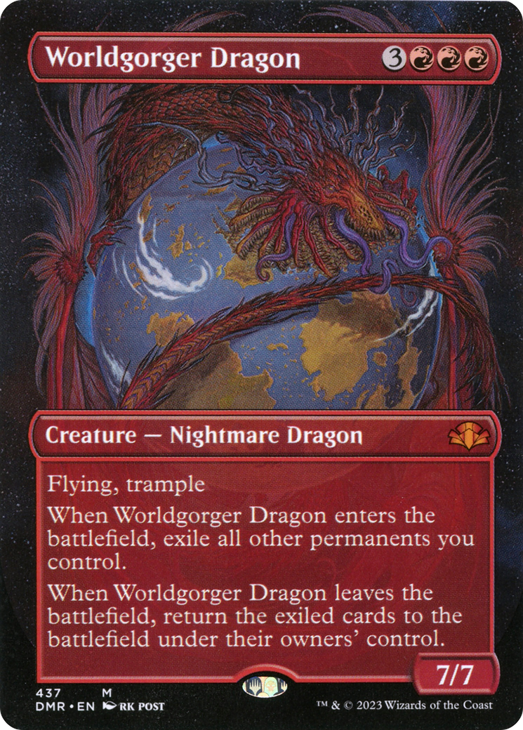 Worldgorger Dragon (Borderless Alternate Art) [Dominaria Remastered] | L.A. Mood Comics and Games