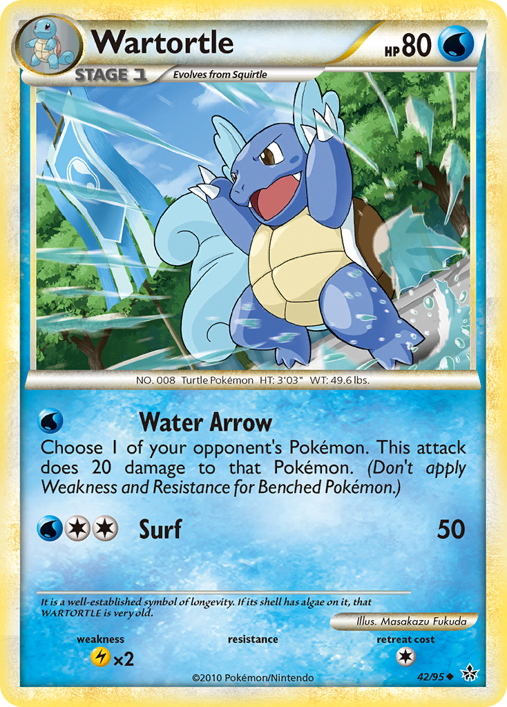 Wartortle (42/95) [HeartGold & SoulSilver: Unleashed] | L.A. Mood Comics and Games