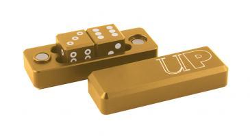 D6 - 2 Dice Set Gravity Dice - Gold | L.A. Mood Comics and Games