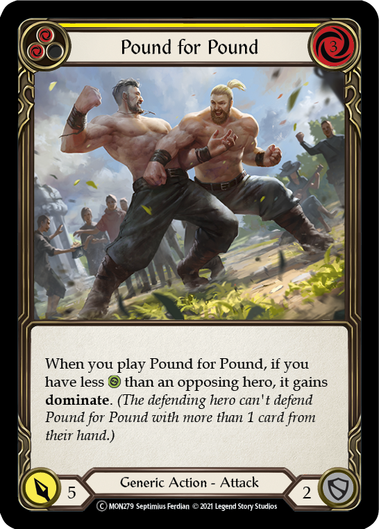 Pound for Pound (Yellow) [U-MON279-RF] (Monarch Unlimited)  Unlimited Rainbow Foil | L.A. Mood Comics and Games