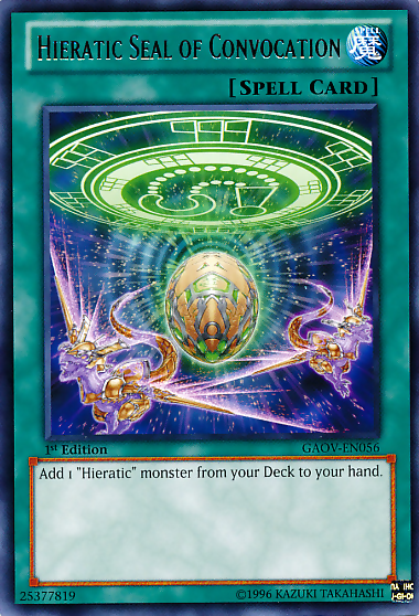 Hieratic Seal of Convocation [GAOV-EN056] Rare | L.A. Mood Comics and Games