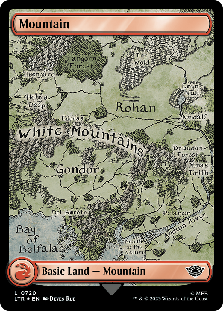 Mountain (720) (Surge Foil) [The Lord of the Rings: Tales of Middle-Earth] | L.A. Mood Comics and Games
