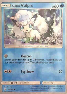 Alolan Vulpix (21/145) (Infinite Force - Diego Cassiraga) [World Championships 2017] | L.A. Mood Comics and Games