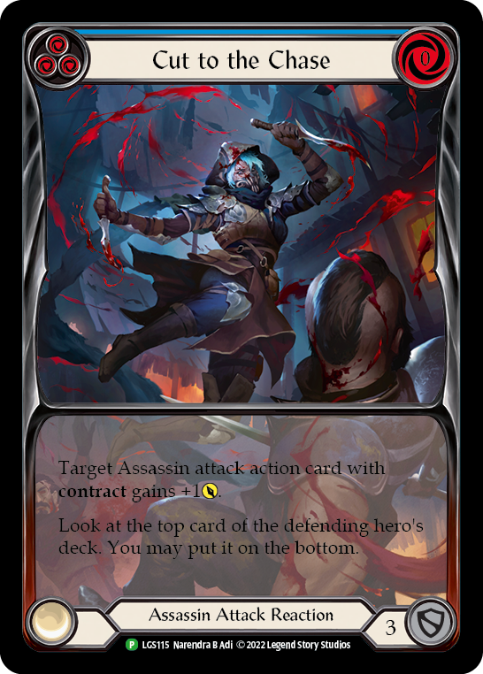 Cut to the Chase (Blue) [LGS115] (Promo)  Rainbow Foil | L.A. Mood Comics and Games