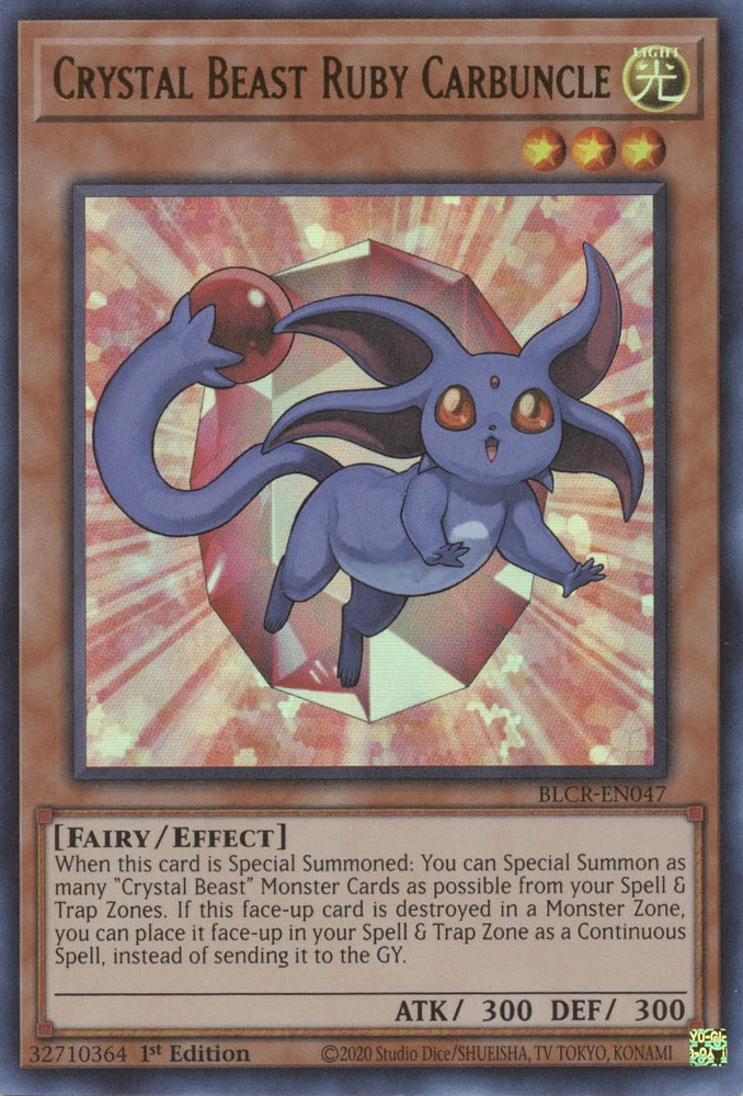 Crystal Beast Ruby Carbuncle [BLCR-EN047] Ultra Rare | L.A. Mood Comics and Games