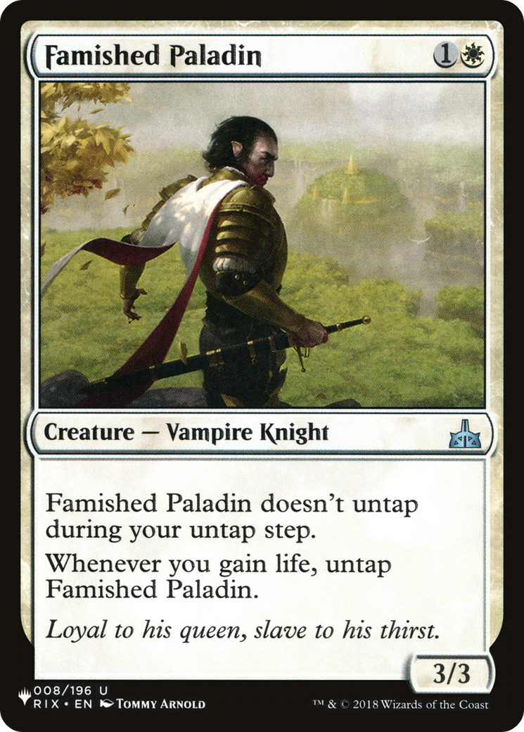 Famished Paladin [The List] | L.A. Mood Comics and Games