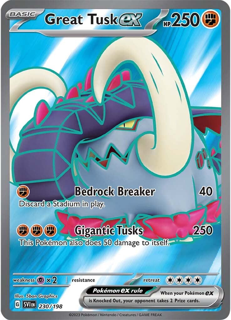 Great Tusk ex (230/198) [Scarlet & Violet: Base Set] | L.A. Mood Comics and Games