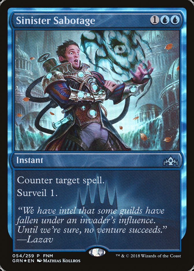 Sinister Sabotage (FNM) [Guilds of Ravnica Promos] | L.A. Mood Comics and Games