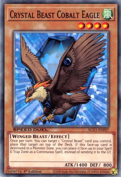 Crystal Beast Cobalt Eagle [SGX1-ENF07] Common | L.A. Mood Comics and Games