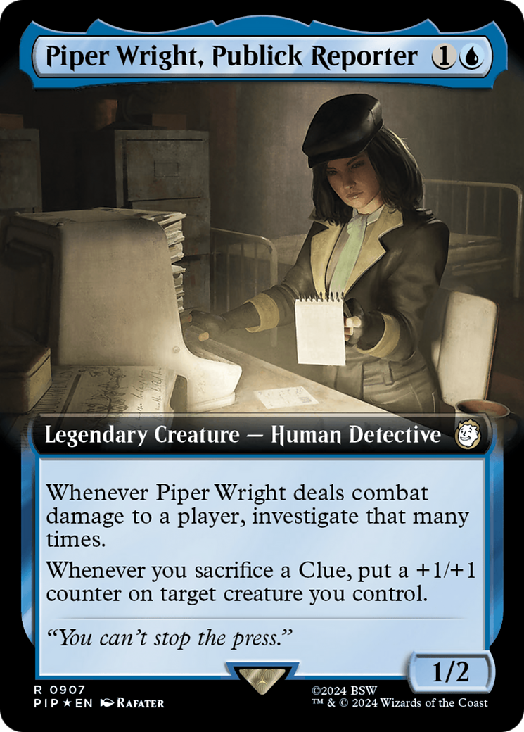 Piper Wright, Publick Reporter (Extended Art) (Surge Foil) [Fallout] | L.A. Mood Comics and Games