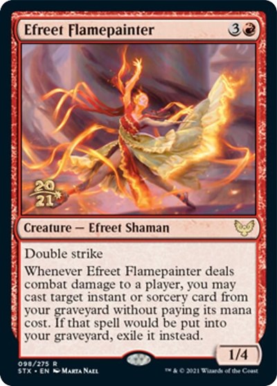 Efreet Flamepainter [Strixhaven: School of Mages Prerelease Promos] | L.A. Mood Comics and Games