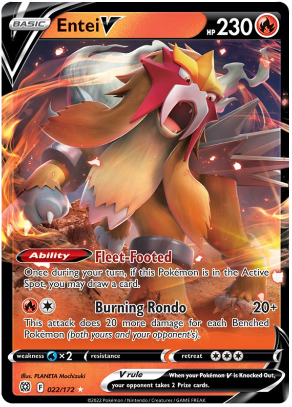 Entei V (022/172) [Sword & Shield: Brilliant Stars] | L.A. Mood Comics and Games