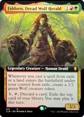 Faldorn, Dread Wolf Herald (Extended Art) [Commander Legends: Battle for Baldur's Gate] | L.A. Mood Comics and Games