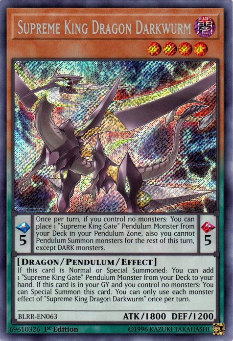 Supreme King Dragon Darkwurm [BLRR-EN063] Secret Rare | L.A. Mood Comics and Games