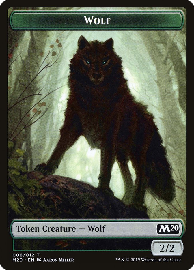 Wolf Token [Core Set 2020 Tokens] | L.A. Mood Comics and Games