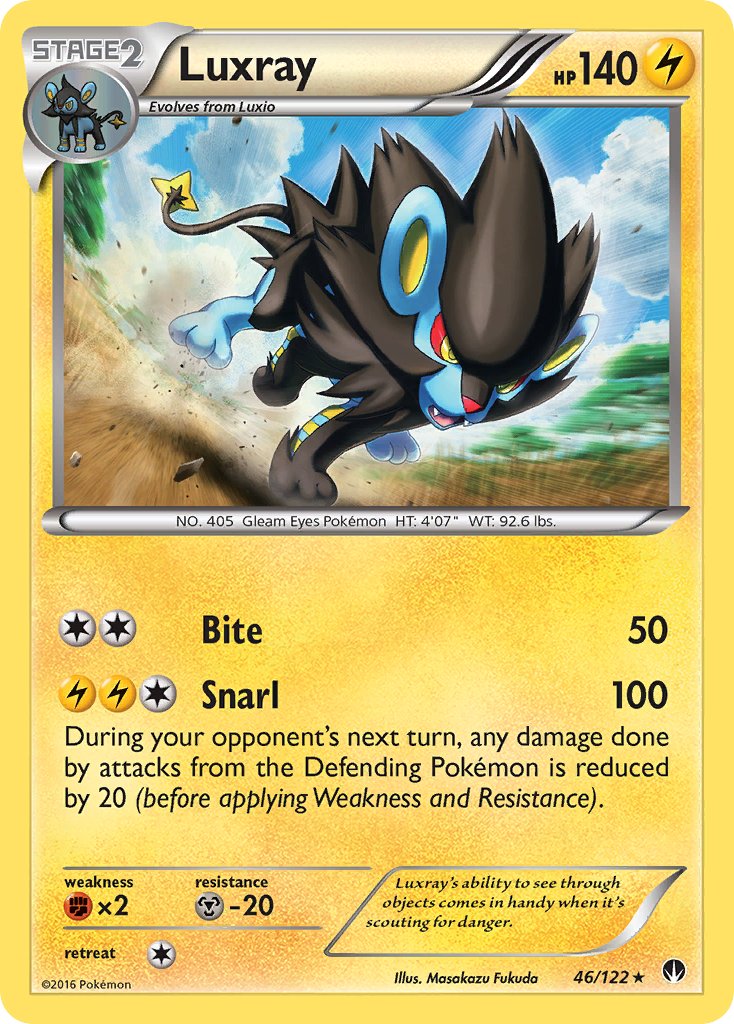 Luxray (46/122) (Cracked Ice Holo) [XY: BREAKpoint] | L.A. Mood Comics and Games