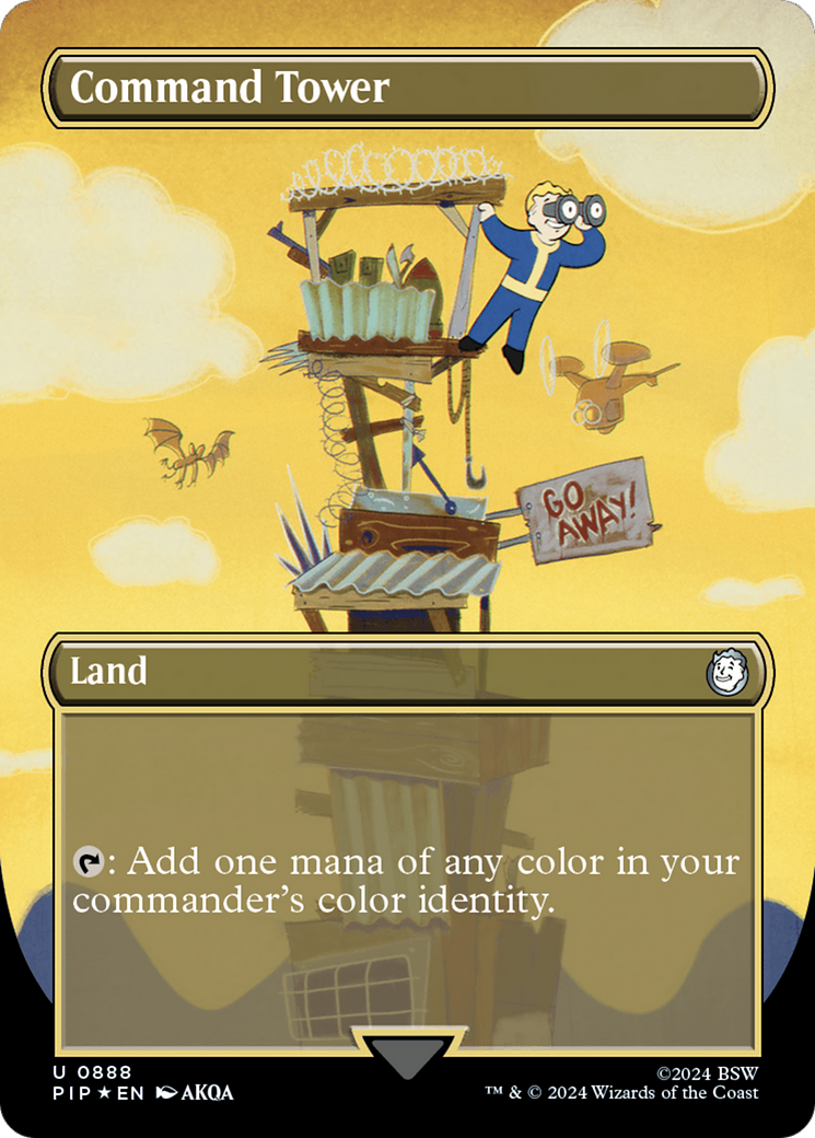 Command Tower (Borderless) (Surge Foil) [Fallout] | L.A. Mood Comics and Games