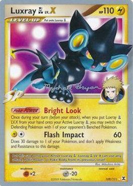 Luxray GL LV.X (109/111) (Happy Luck - Mychael Bryan) [World Championships 2010] | L.A. Mood Comics and Games