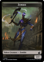 Elf Knight // Zombie Double-Sided Token [Ravnica Remastered Tokens] | L.A. Mood Comics and Games