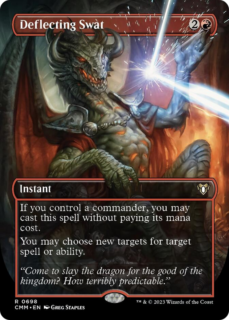 Deflecting Swat (Borderless Alternate Art) [Commander Masters] | L.A. Mood Comics and Games