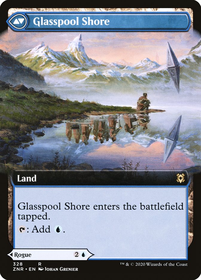 Glasspool Mimic // Glasspool Shore (Extended Art) [Zendikar Rising] | L.A. Mood Comics and Games