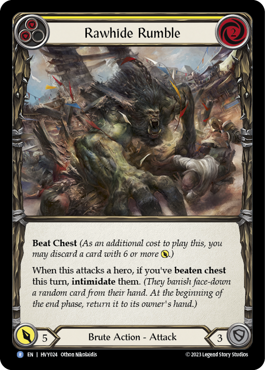 Rawhide Rumble (Yellow) [HVY024] (Heavy Hitters)  Rainbow Foil | L.A. Mood Comics and Games