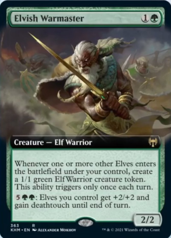 Elvish Warmaster (Extended Art) [Kaldheim] | L.A. Mood Comics and Games