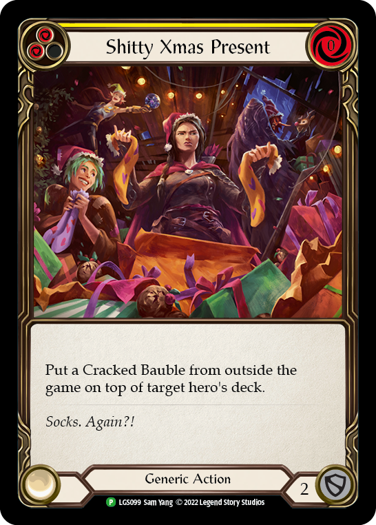 Shitty Xmas Present [LGS099] (Promo)  Rainbow Foil | L.A. Mood Comics and Games