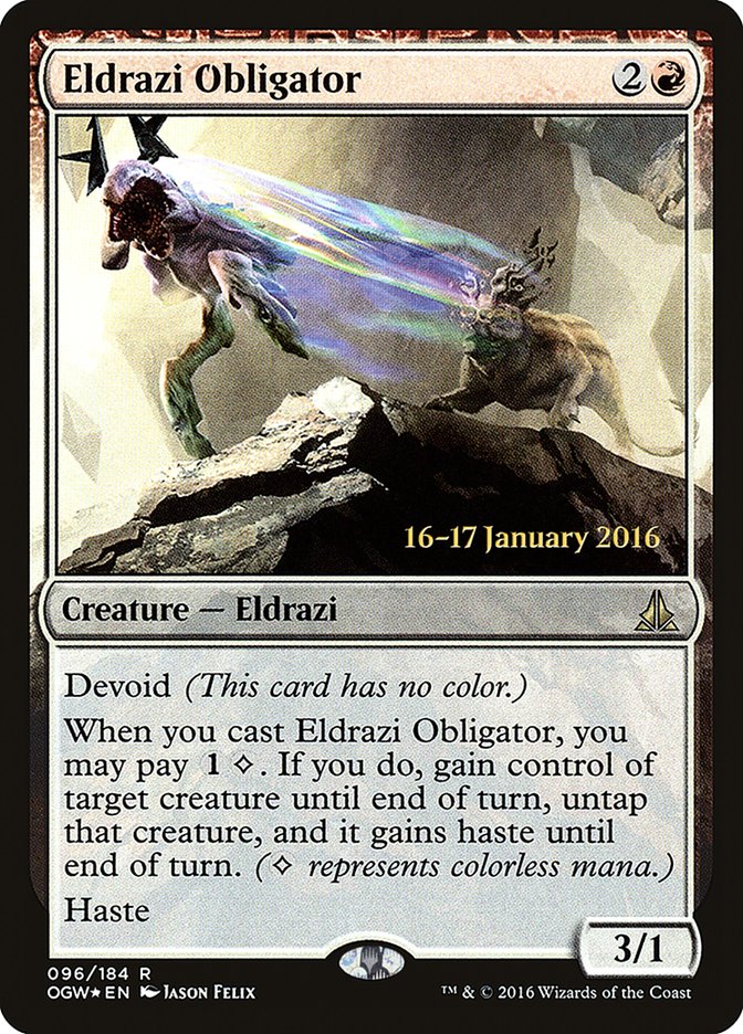 Eldrazi Obligator [Oath of the Gatewatch Prerelease Promos] | L.A. Mood Comics and Games