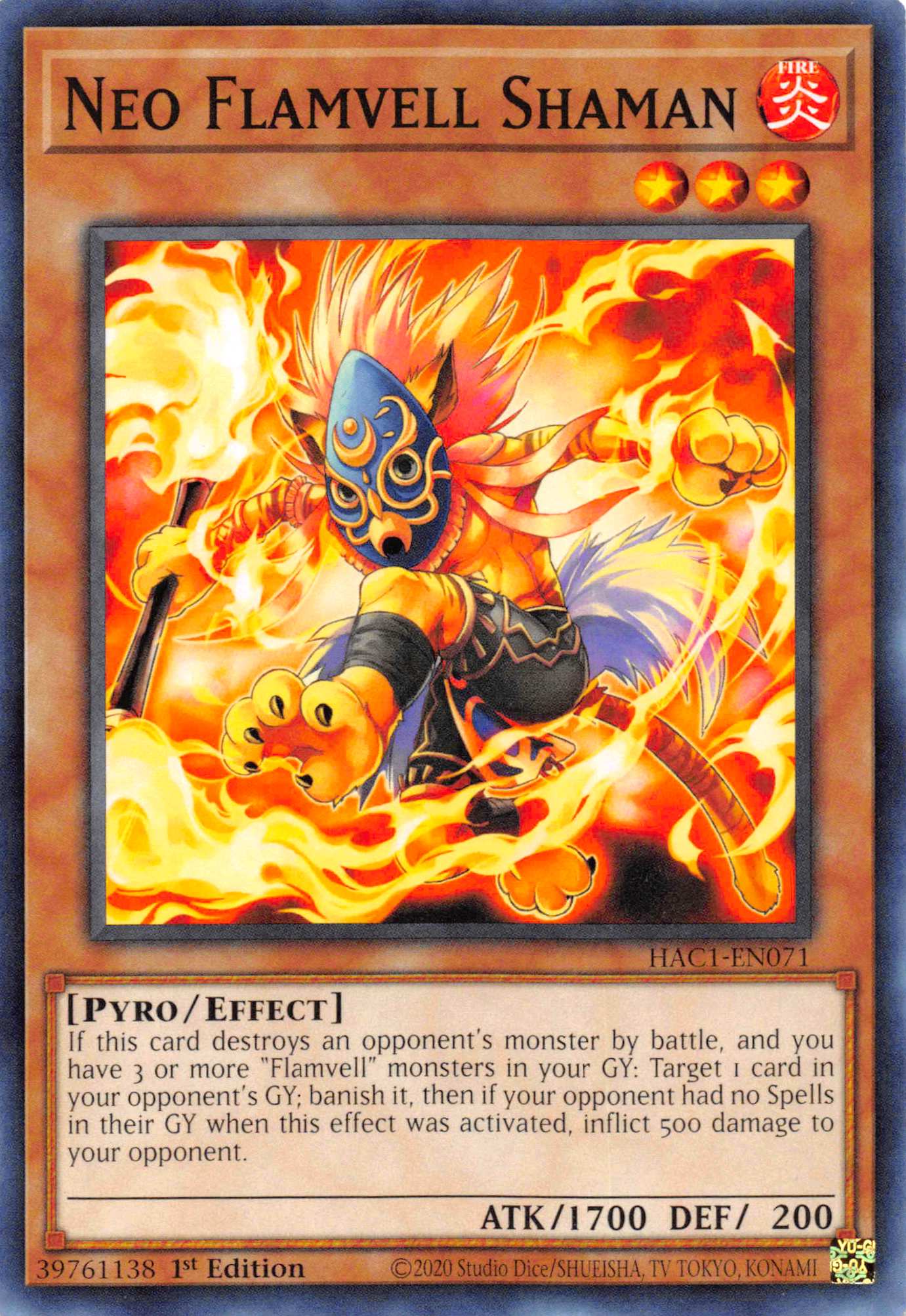 Neo Flamvell Shaman [HAC1-EN071] Common | L.A. Mood Comics and Games