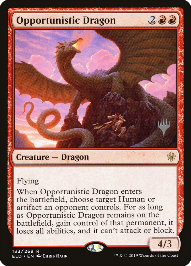Opportunistic Dragon (Promo Pack) [Throne of Eldraine Promos] | L.A. Mood Comics and Games