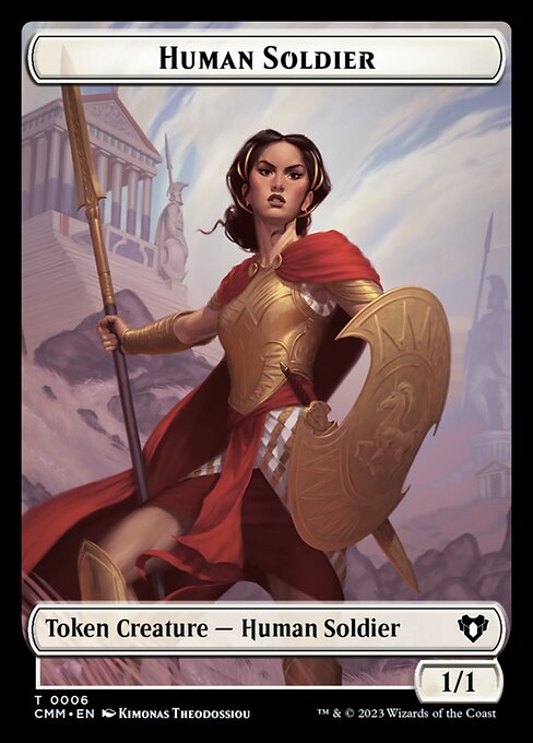 Elemental (0037) // Human Soldier Double-Sided Token [Commander Masters Tokens] | L.A. Mood Comics and Games