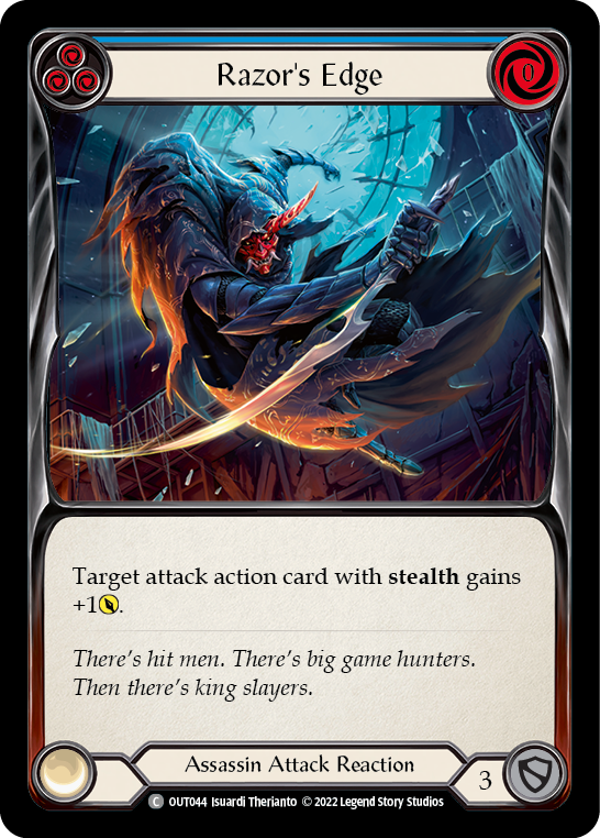 Razor's Edge (Blue) [OUT044] (Outsiders)  Rainbow Foil | L.A. Mood Comics and Games