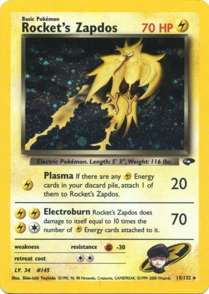 Rocket's Zapdos (15/132) [Gym Challenge Unlimited] | L.A. Mood Comics and Games
