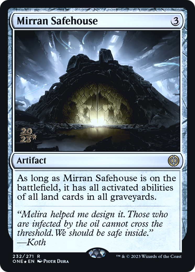 Mirran Safehouse [Phyrexia: All Will Be One Prerelease Promos] | L.A. Mood Comics and Games