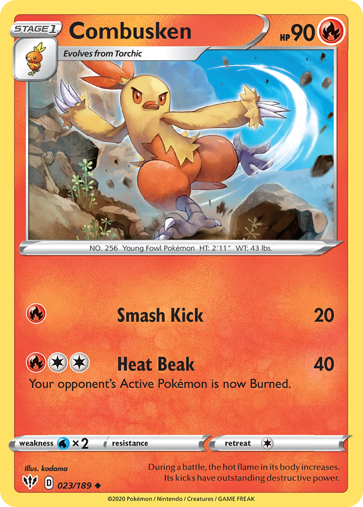 Combusken (023/189) [Sword & Shield: Darkness Ablaze] | L.A. Mood Comics and Games