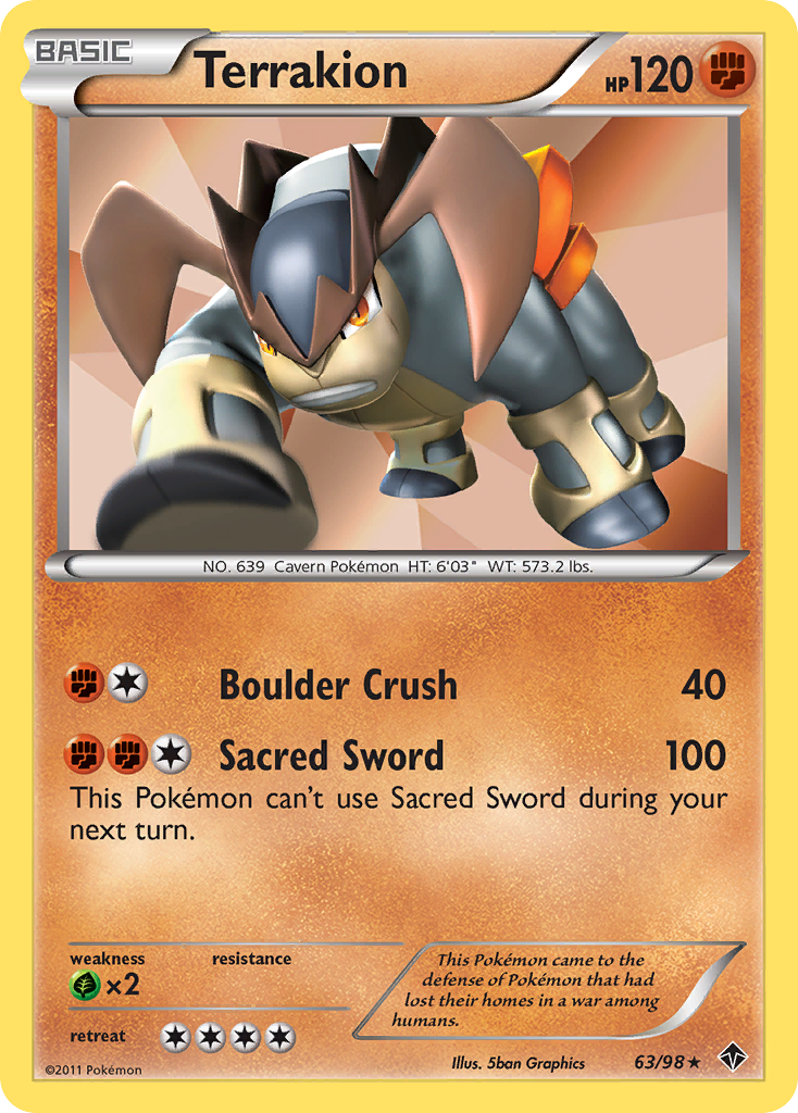 Terrakion (63/98) [Black & White: Emerging Powers] | L.A. Mood Comics and Games