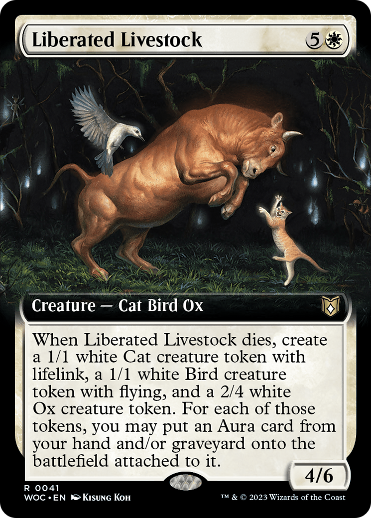 Liberated Livestock (Extended Art) [Wilds of Eldraine Commander] | L.A. Mood Comics and Games