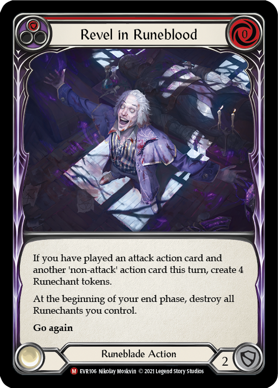 Revel in Runeblood [EVR106] (Everfest)  1st Edition Rainbow Foil | L.A. Mood Comics and Games