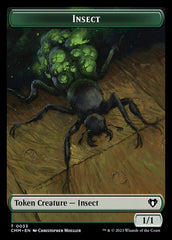 Spirit (0039) // Insect Double-Sided Token [Commander Masters Tokens] | L.A. Mood Comics and Games