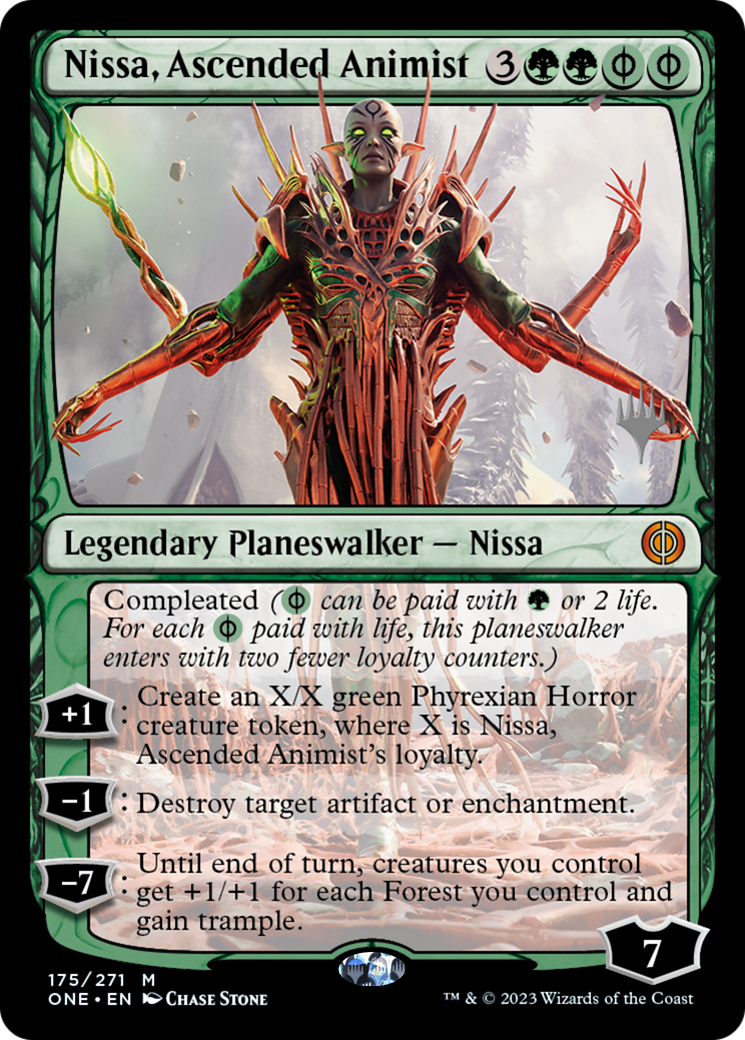 Nissa, Ascended Animist (Promo Pack) [Phyrexia: All Will Be One Promos] | L.A. Mood Comics and Games