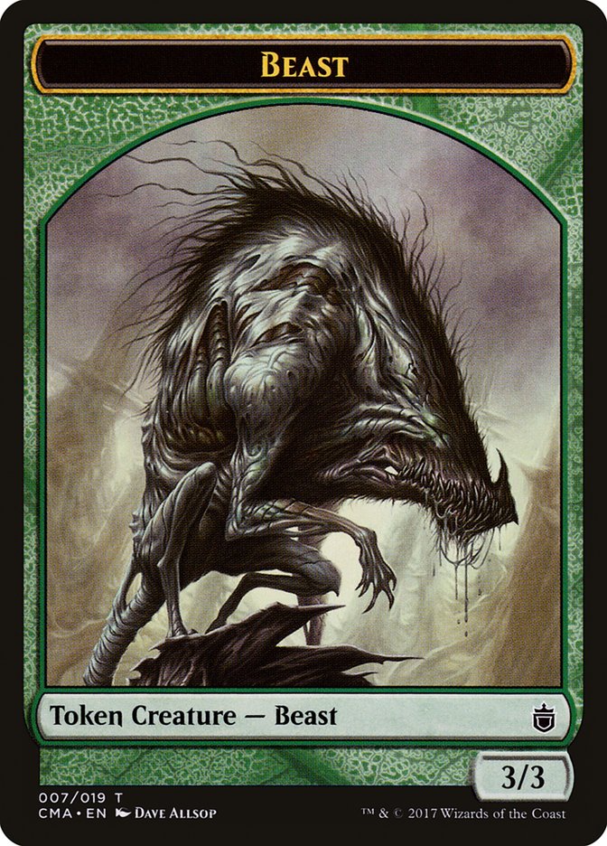 Beast Token (007/019) [Commander Anthology Tokens] | L.A. Mood Comics and Games