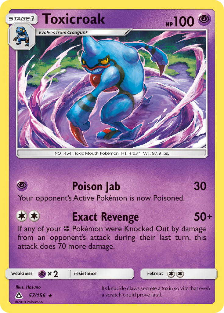 Toxicroak (57/156) [Sun & Moon: Ultra Prism] | L.A. Mood Comics and Games