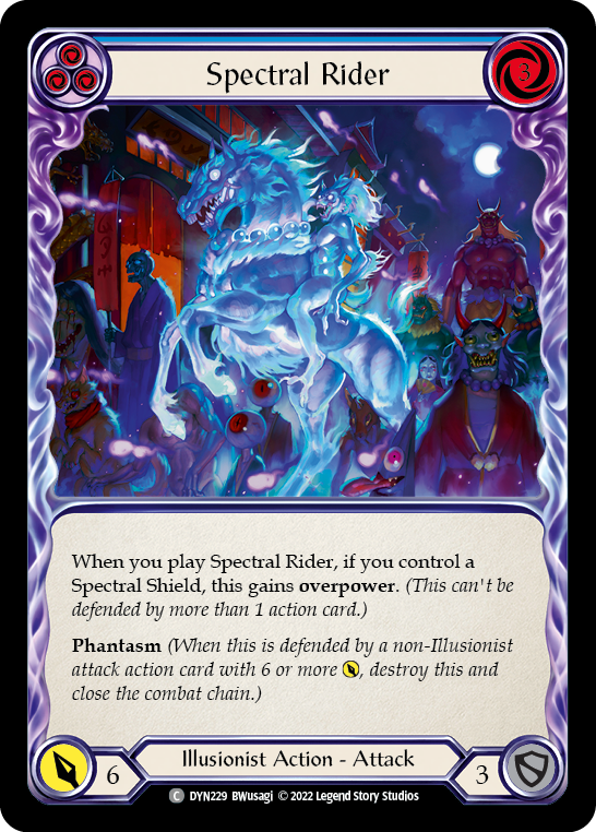 Spectral Rider (Blue) [DYN229] (Dynasty)  Rainbow Foil | L.A. Mood Comics and Games