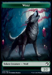 Wolf // Zombie (015) Double-Sided Token [Innistrad: Midnight Hunt Tokens] | L.A. Mood Comics and Games