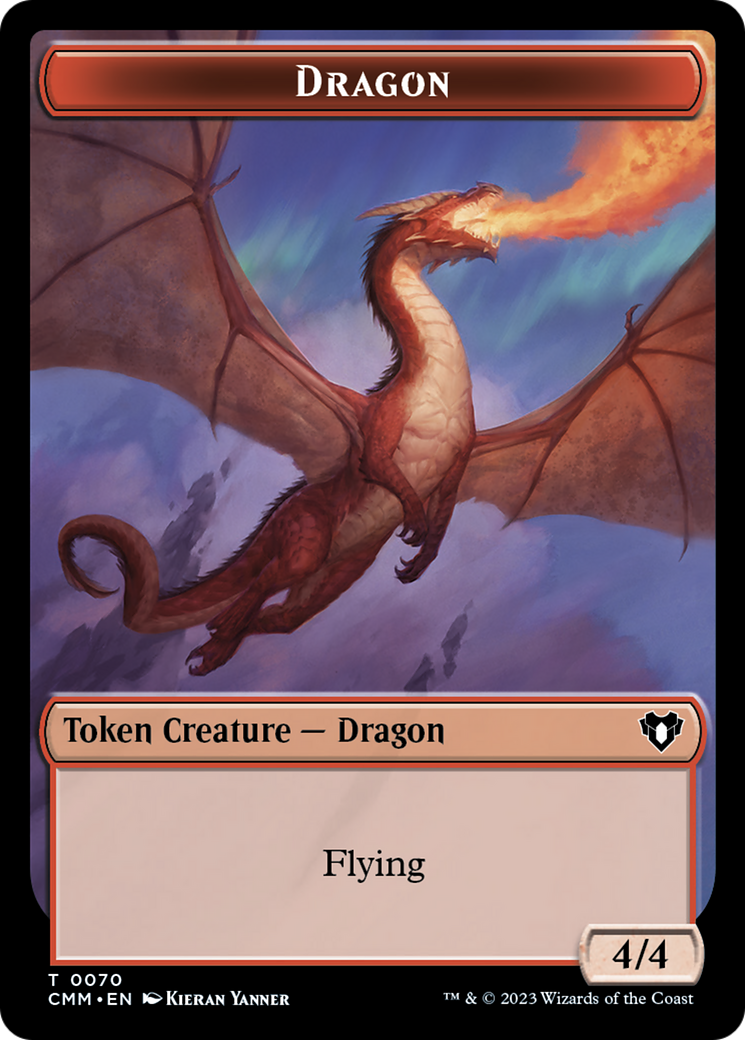 Dragon // Kor Ally Double-Sided Token [Commander Masters Tokens] | L.A. Mood Comics and Games