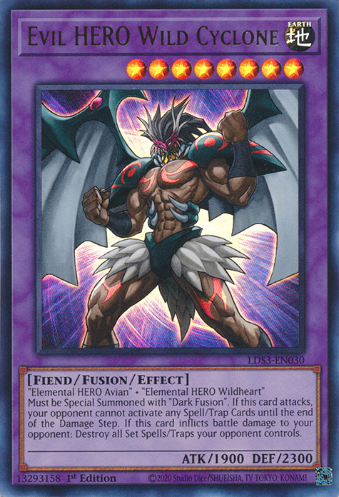 Evil HERO Wild Cyclone [LDS3-EN030] Ultra Rare | L.A. Mood Comics and Games