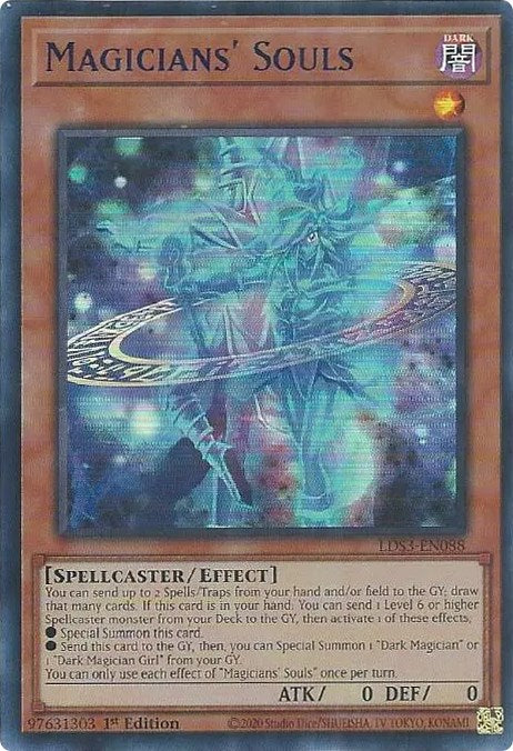 Magicians' Souls (Blue) [LDS3-EN088] Ultra Rare | L.A. Mood Comics and Games